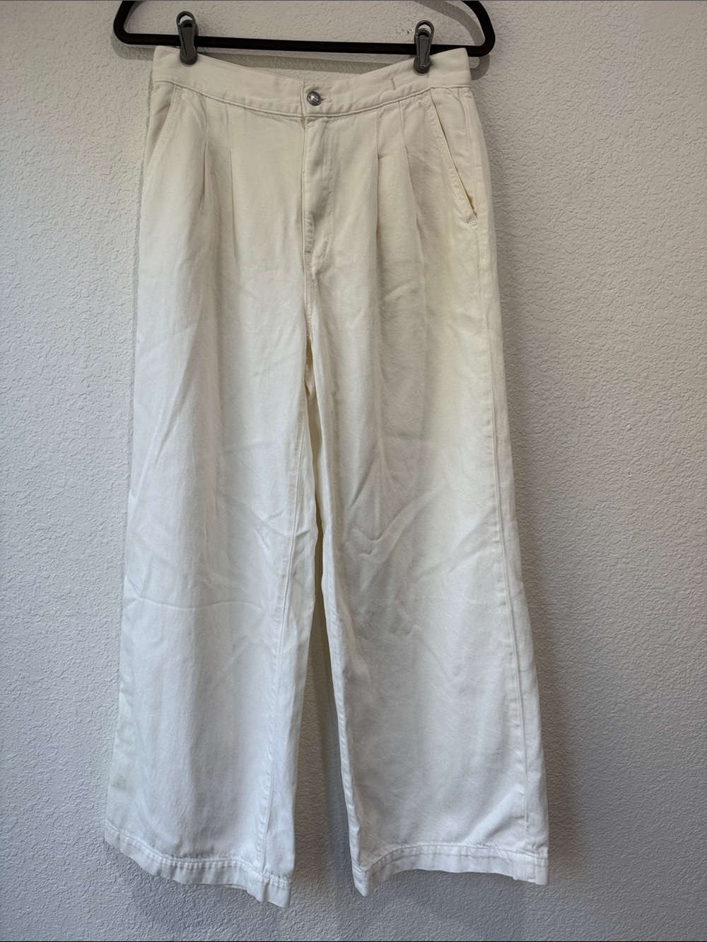 Madewell The Harlow Wide Leg Cotton Blend Trouser Pant Casual Sz 27